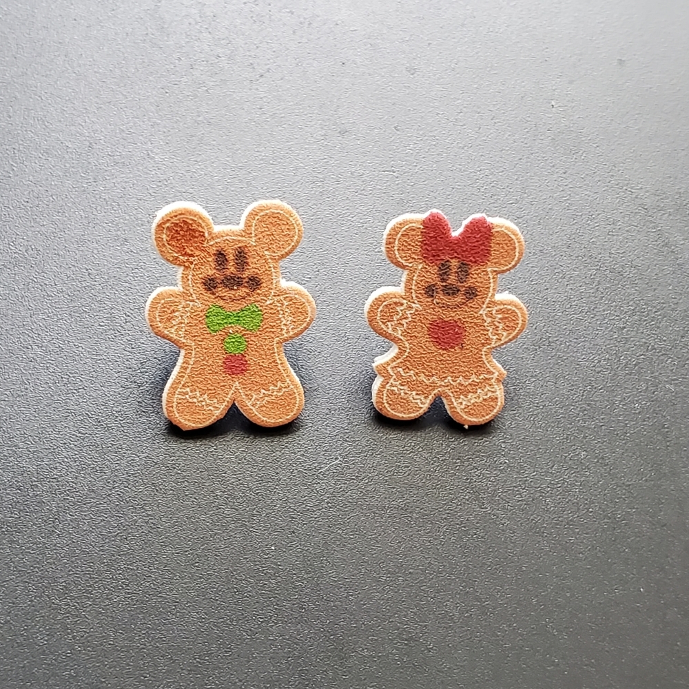 Minnie & Mickey GINGERBREAD  Stud Earring